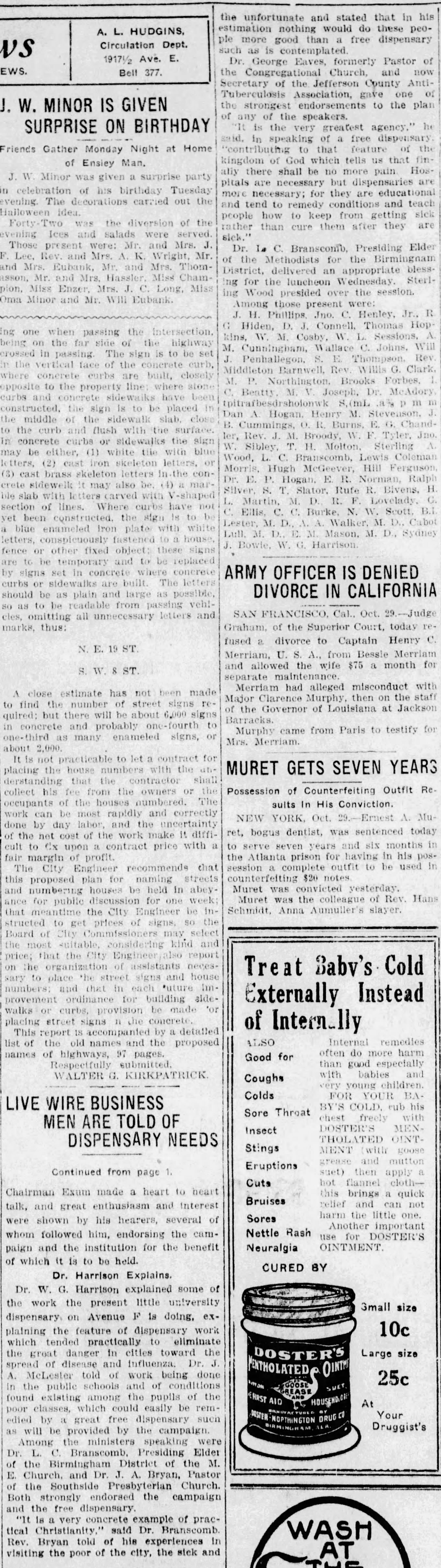 Live Wire Business Men Are Told of Dispensary Needs